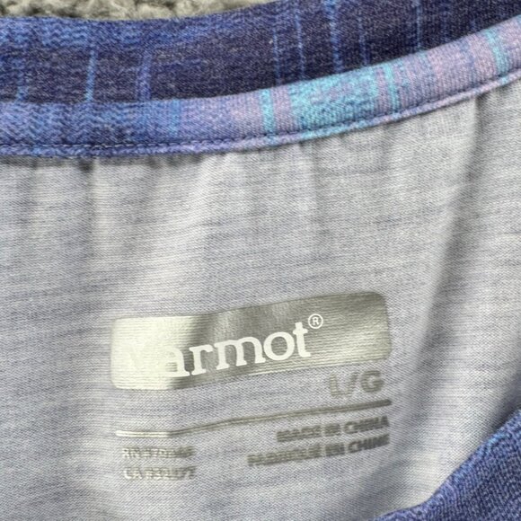 Marmot Lightweight Tie-Dye Performance T-Shirt With Scoop Neck  Size Large - Picture 6 of 9